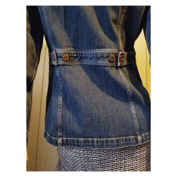 LIZ CLAIBORNE LIZWEAR Retro Blue Denim Button down Jean Jacket - Picture 5 of 7